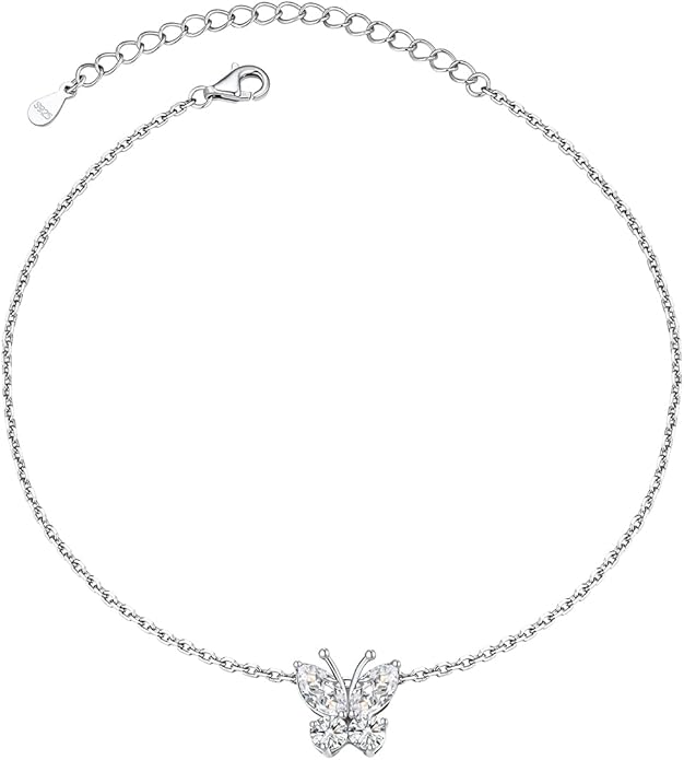 Custom4U Personalized Infinity Ankle Bracelets for Women 925 Sterling Silver Anklet Bracelet Endless Love Symbol Birthstone Charm Adjustable Foot Chain Jewelry Mothers Day Gifts for Mom Wife Women Her