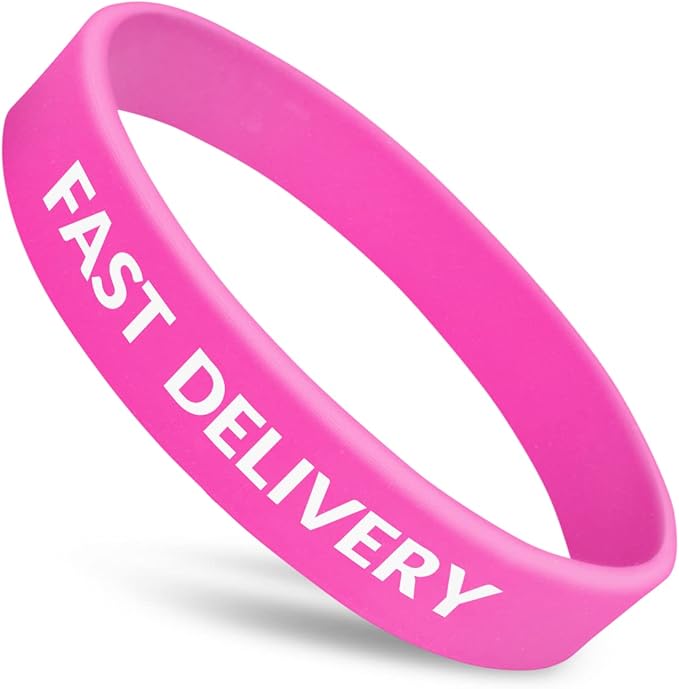 Super Rush Wristbands | Fast Delivery | Fully Customizable | Great For Events, Fundraisers & Promotions | 1/2" Wide | Available In Bulk