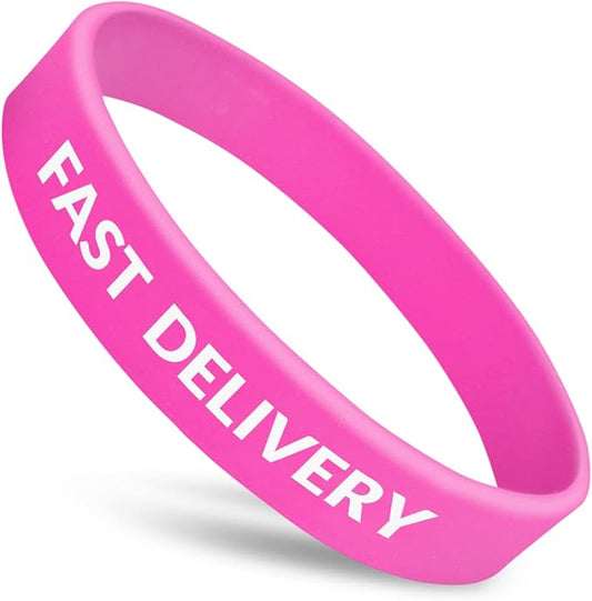 Super Rush Wristbands | Fast Delivery | Fully Customizable | Great For Events, Fundraisers & Promotions | 1/2" Wide | Available In Bulk