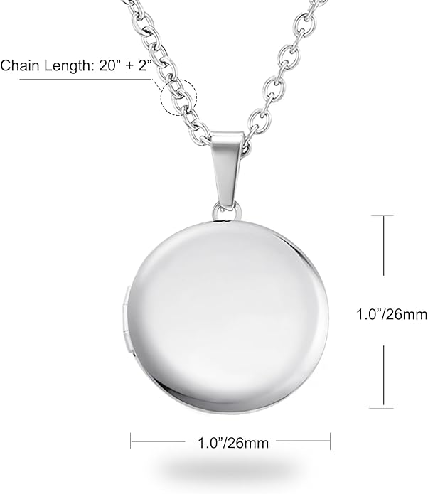 PHOCKSIN Personalized Locket Necklace for Women Photo Necklace with Customized Picture Birth Flower Birthstone New Years Gifts for Women