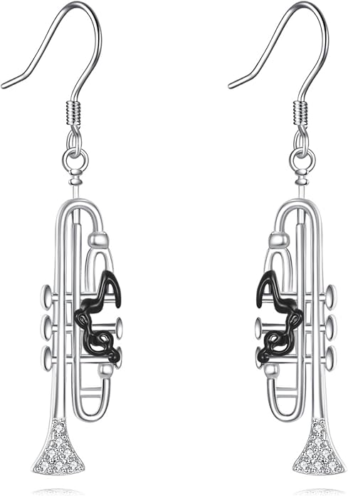 DNA Music/DNA/Piano/Moth/Sunflower/Trumpet Earring 925 Sterling Silver Astronaut/Raccoon/Moth/Sunflower Jewelry for Women