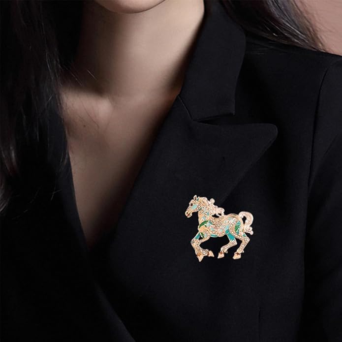 2026 New Year Of Horse Pin Brooch, Good Luck Chinese Zodiacs Horse Pins For Fashion Accessories Animal Lucky Charm Statue Feng Shui Gifts Jewelry For Women Men