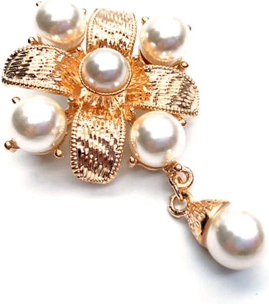 JKQBUX Versailles series Baroque elegant Brooches Pin for Women Men Girls Retro Court Pearl Corsage Pin delicate accessory