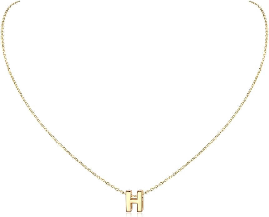 ChicSilver 925 Sterling Silver Initial Necklace for Women Dainty Letter Jewelry Personalized Gift