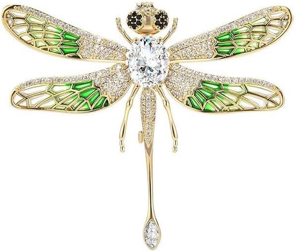 18K Gold Brooch Rhinestone Animal Brooch Pin Elegant Lapel Pin Wedding Jewelry Christmas Gift Dress Accessories for Women