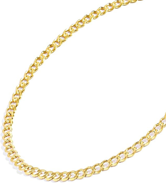 Jewelry Atelier Gold Chain Necklace Collection - 14K Solid Yellow Gold Filled Miami Cuban Curb Link Chain Necklaces for Women and Men with Different Sizes (2.7mm, 3.6mm, 4.5mm, or 5.5mm)