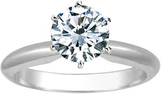Houston Diamond District 1 to 5 Carat LAB GROWN Solitaire IGI CERTIFIED Diamond Engagement Ring (E-F Color VS2-SI1 Clarity)