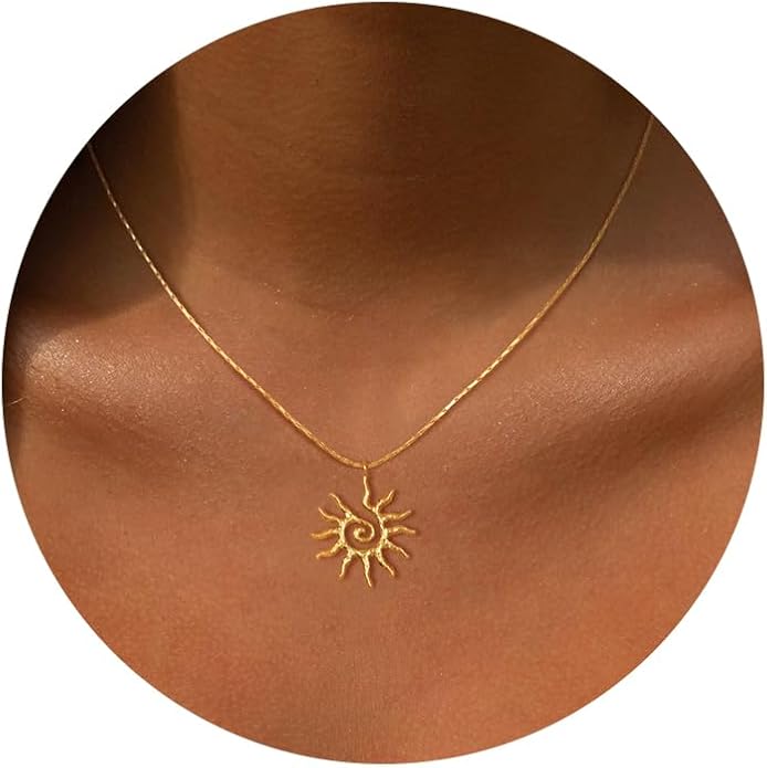 Lariat Necklaces for Women - Dainty Long Necklace Trendy 14K Gold Plated Hypoallergenic Layered Long Y-Shape Sunburst CZ T-Bar Pendant Drop Chain Necklace Set for Women Non Tarinsh Jewelry Gift