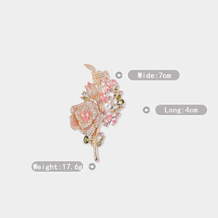 AILONMEI Brooch Pins For Women Fashion, Flower Brooches Jewelry For Women Floral Series Brooches And Pins Designer Lady's Costume