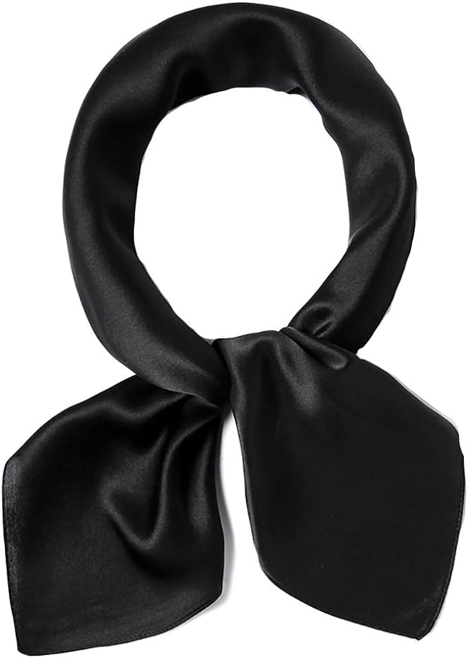 ANDANTINO 100% Mulberry Silk Square Scarf for Hair-25.6" X25.6'' Women Men Natural Silk Neckerchief Digital Printed Headscarf