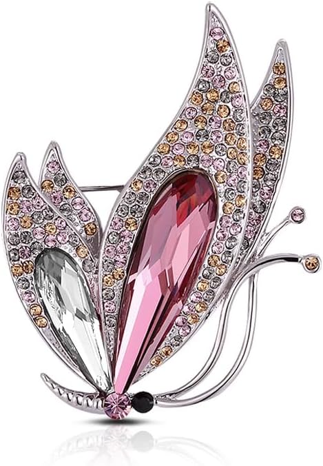 Flower Brooch,Broches Jewelry with Austria Crystal Women's Brooches & Pins