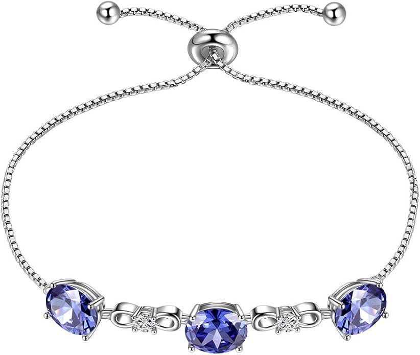 Aurora Tears 925 Sterling Silver 12 Birthstones Necklace/Earring/Ring/Bracelet Women Birthstone Pendant Crystal Fashion Birthday Jewelry Christmas Gift for Girls Women