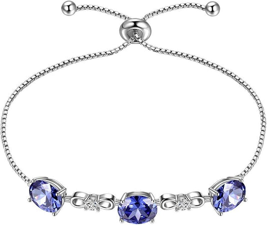 Aurora Tears 925 Sterling Silver 12 Birthstones Necklace/Earring/Ring/Bracelet Women Birthstone Pendant Crystal Fashion Birthday Jewelry Christmas Gift for Girls Women