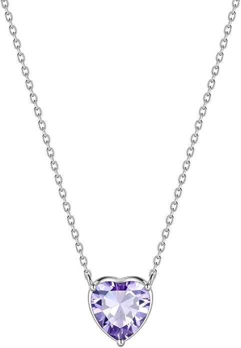 Aurora Tears 925 Sterling Silver 12 Birthstone Hearts Jewelry Women Crystal Wedding/Engagement/Bridal Heart Necklace/Earring/Ring/Bracelet Sets Jewellery