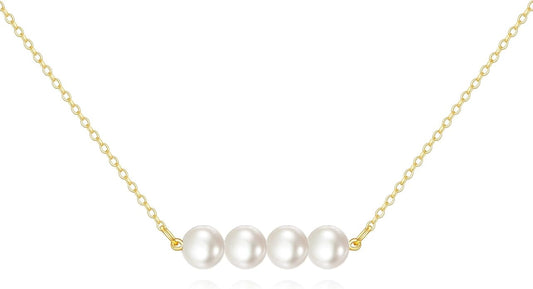 KECHO 14K Real Gold Freshwater Cultured Pearl Pendant Necklace 14K Solid Gold Jewelry Anniversary Birthday Gifts for Women