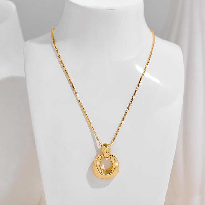 Pendant Necklace for Women Statement Gold Silver Necklace Trendy Jewelry for Women