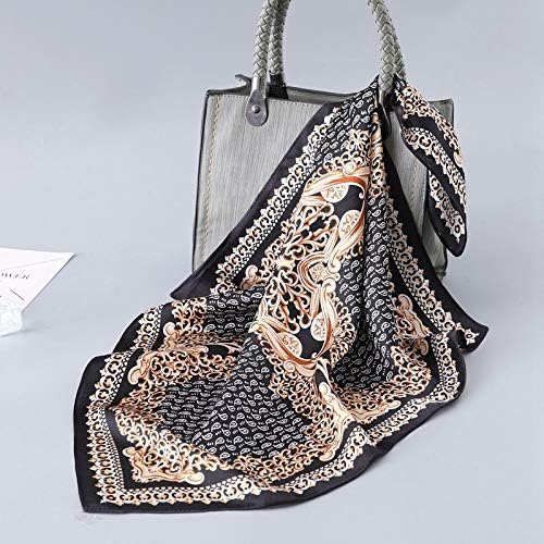 ANDANTINO 100% Mulberry Silk Scarf -21” Lightweight Square Neckerchief – Breathable Digital Printed Scarves with Gift Packed