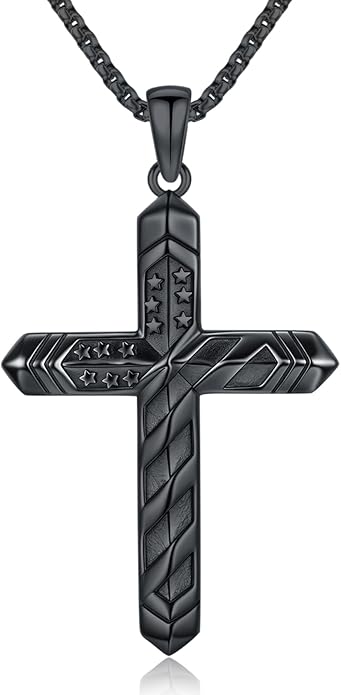 Cross Necklace for Men 925 Sterling Silver Celtic Cross Pendant Christian Jewelry Religious Christmas Gifts for Women