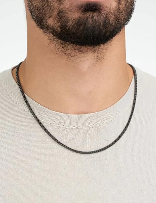 925 Sterling Silver Box Chain 2/3/4/5mm Necklace for Men Silver Link Chain for Women 16/18/20/22/24/26/30 Inches