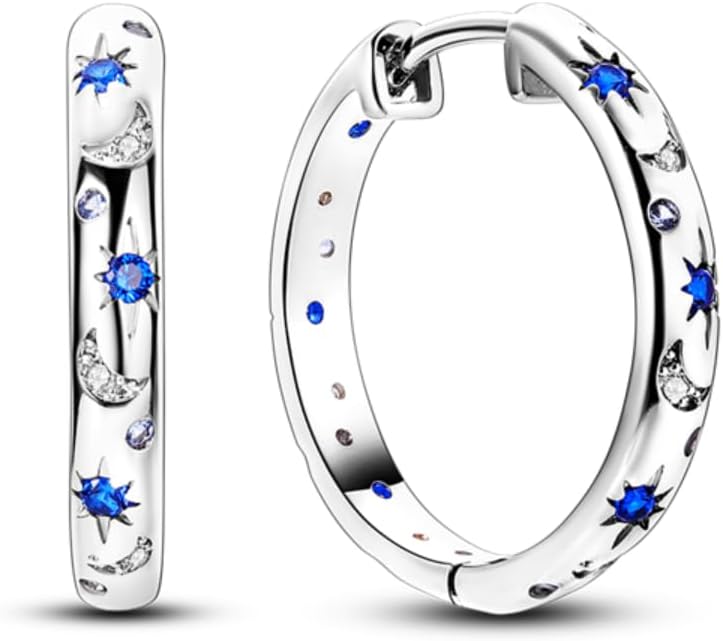 925 Sterling Silver Women Earrings, Sparkling Star and Moon Earrings, Various Hypoallergenic Earrings, Best Gift for Women