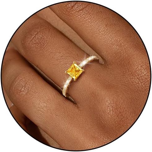 SOLEVAN Birthstone Gold Rings for Women Non Tarnish 14K Gold Plated Stackable Cubic Zirconia Thumb Rings Dainty Cute Emerald Eternity Band Pinky Ring Engagement Wedding Promise Rings Jewelry Gifts