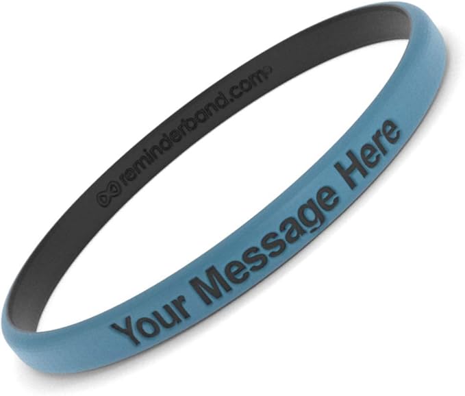 Reminderband Custom Rubber Bracelets - Thin Luxe Wristbands
