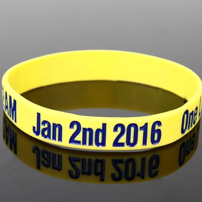 50Pcs Custom Silicone Wristbands Personalized Debossed Rubber Bracelets for Motivation, Party favors, Events, Birthdays, Awareness