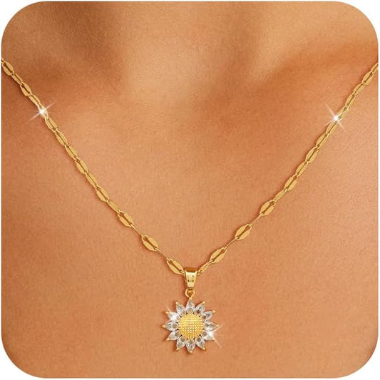 Cubic Zirconia Necklace, Dainty 14k Gold Plated Diamond Necklaces For Women Choker Necklace Simple Gold Plated CZ Jewelry Necklaces for Women Trendy Gifts