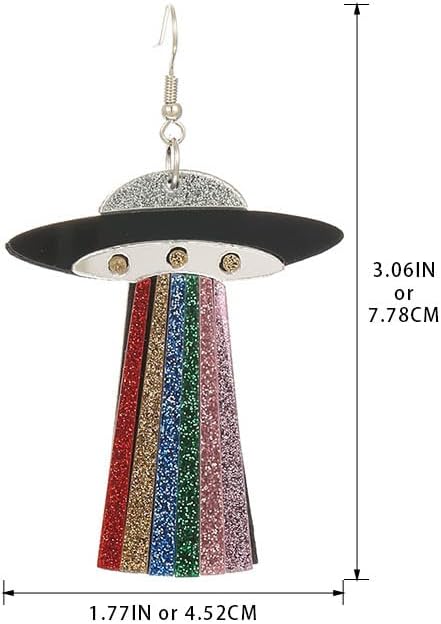 Madison Tyler 80s 90s Earrings for Women | Fun UFO Alien Earrings Space Earrings for Women