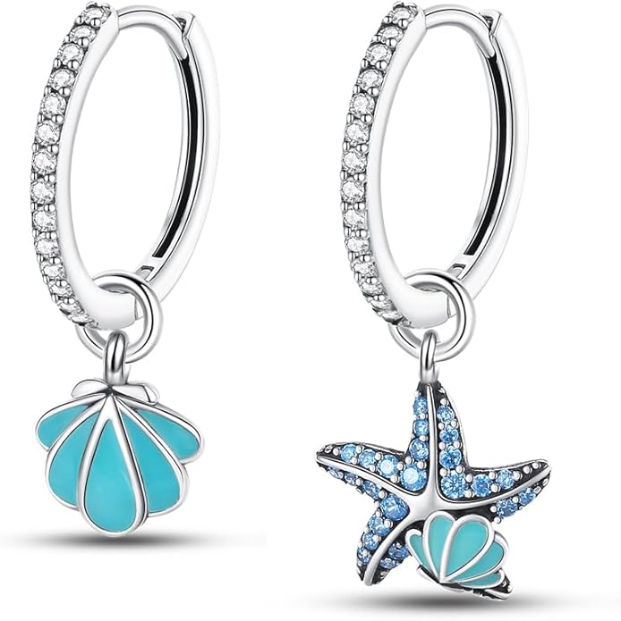 925 Sterling Silver Women Earrings, Sparkling Star and Moon Earrings, Various Hypoallergenic Earrings, Best Gift for Women
