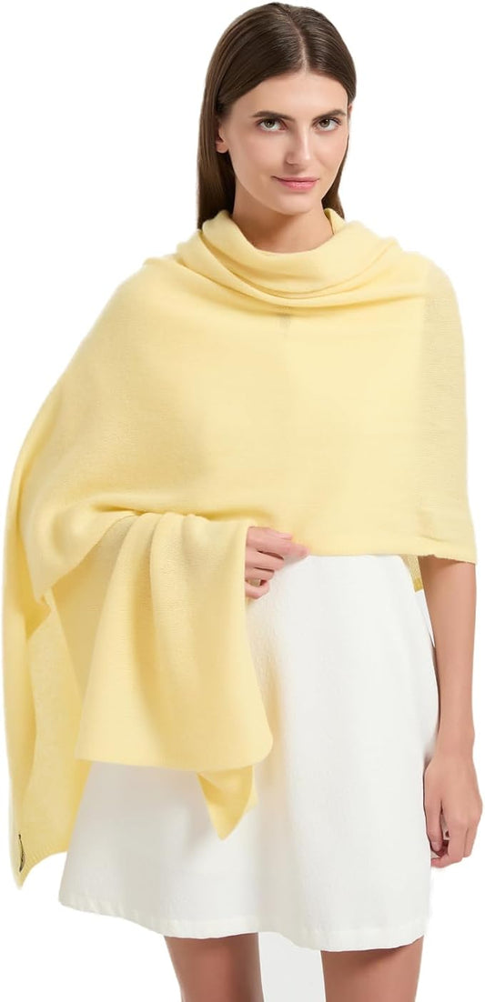 Erdenech Luxury Cashmere Wool Blend Wrap for Women, All-Season Travel Wrap Shawl, Extra Large Blanket Shawl Scarf Pashmina