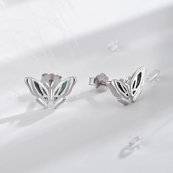 INFUSEU Sterling Silver Cute Stud Earrings Cat Frog Mushroom Bunny, Small Gifts for Women Teen Girls Animal Lovers