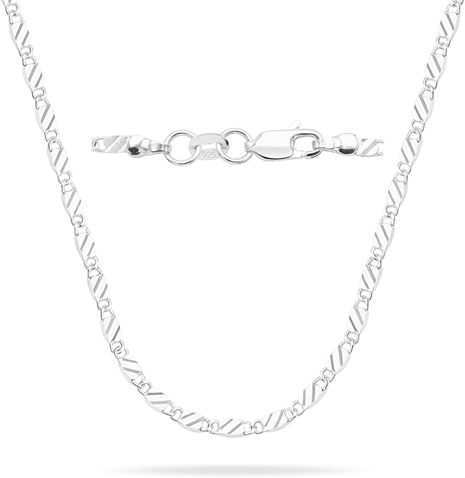 925 Sterling Silver Chain Necklace for Women 16-24 Inch Silver Jewelry Gift