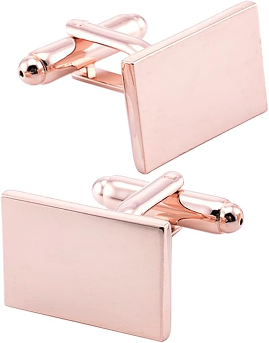 Jonwo Classic Rectangle Stainless Steel Men's Cufflinks in Gift Box Classic Tuxedo Shirt Cuff Link for Wedding Formal Business