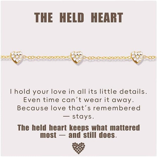 Gold Ankle Bracelets for Women Waterproof - 18K Gold Plated Stainless Steel Dainty Heart Anklets, Non Tarnish Meaningful Gifts for Her Sister Best Friend or Yourself