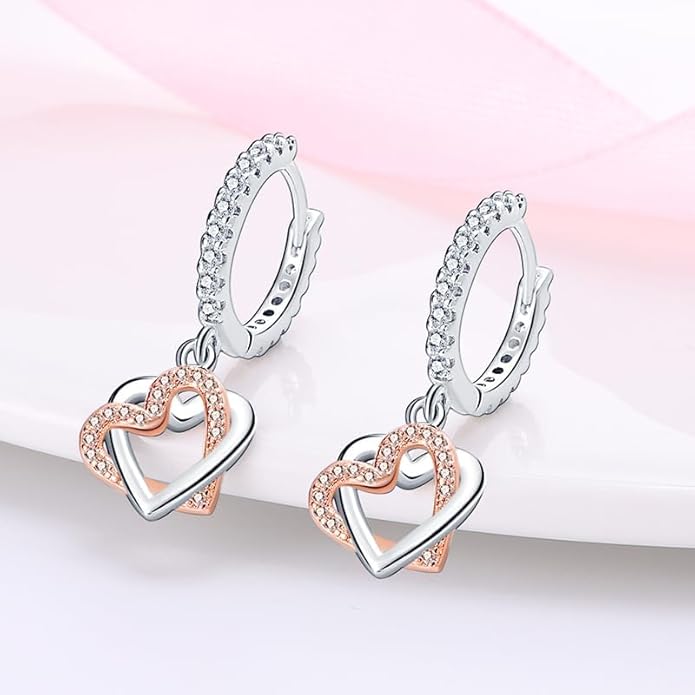 925 Sterling Silver Women Earrings, Sparkling Star and Moon Earrings, Various Hypoallergenic Earrings, Best Gift for Women