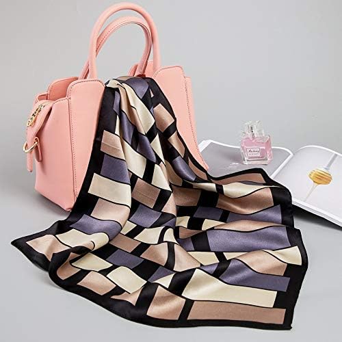 ANDANTINO 100% Mulberry Silk Scarf -21” Lightweight Square Neckerchief – Breathable Digital Printed Scarves with Gift Packed