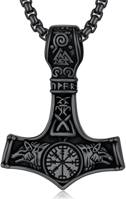 KoyeKei Viking Necklace for Men 925 Sterling Silver Viking Norse Pagan Jewelry Gifts for Women