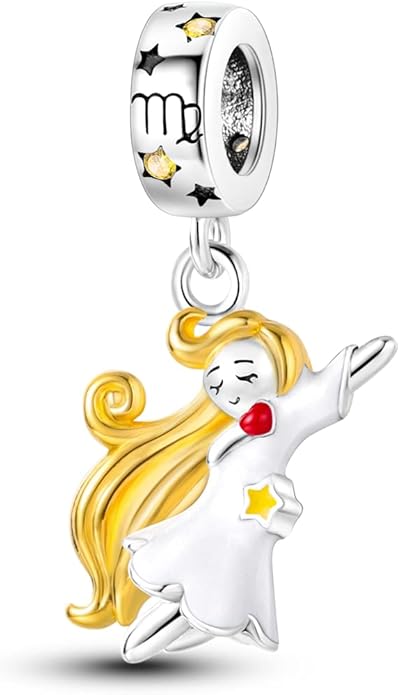 Parmuz Zodiac Sign Charms for Bracelet Necklace 925 Sterling Silver Charms 12 Constellation/Horoscope Star Dangle Birthstone Beads, Birthday Jewelry Gifts for Women Men