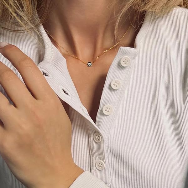 Gold Necklace for Women-14k Gold Plated Infinity Necklace Star Of David Necklace Evil Eye Cross Pendants Heart Dainty Gold Necklace For Women