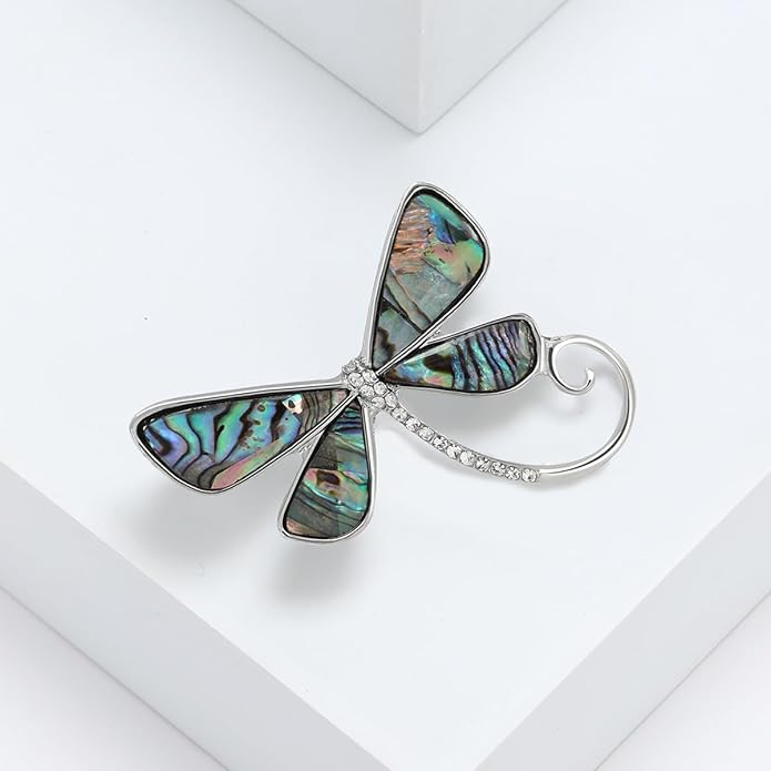 LuvQaze Animal Brooch for Women Men Zirconia Rhinestone Abalone Shell Animal Lapel Pin Christmas Birthday Holiday Gift for Wife Mother Girlfriend Daughter