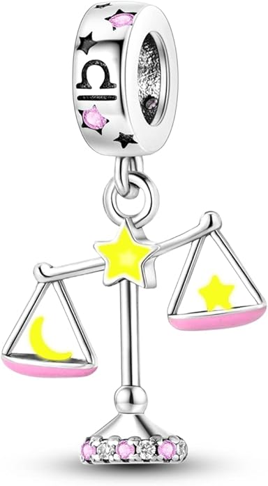 Parmuz Zodiac Sign Charms for Bracelet Necklace 925 Sterling Silver Charms 12 Constellation/Horoscope Star Dangle Birthstone Beads, Birthday Jewelry Gifts for Women Men