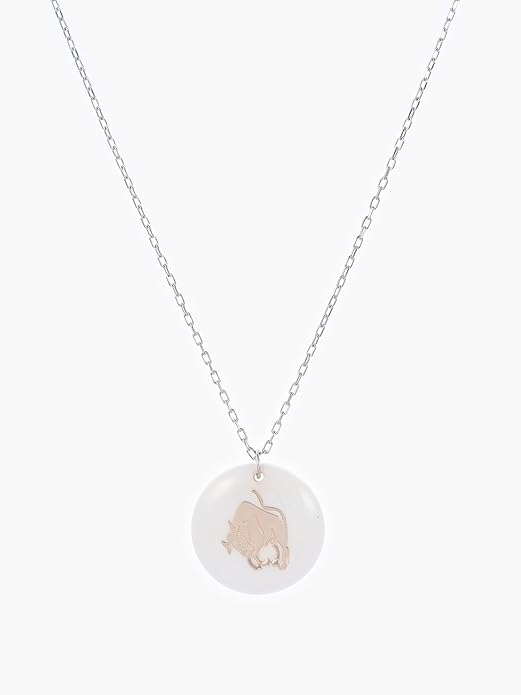 Zodiac Sign Necklace – Mother of Pearl Pendant – Available in Two Finish 925 Sterling Silver and 14K Gold Plated – Adjustable Chain – Horoscope Jewelry Gift with Zodiac Card & Gift Box