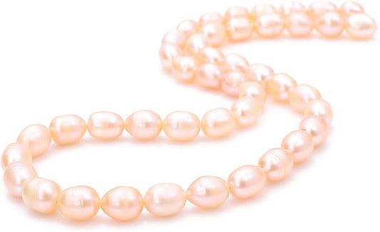 BEADIA Natural Pearl Beads Rice 4-5mm Pink Freshwater Cultured Loose Gemstone Beads for DIY Jewelry Making 13.8''/Strand