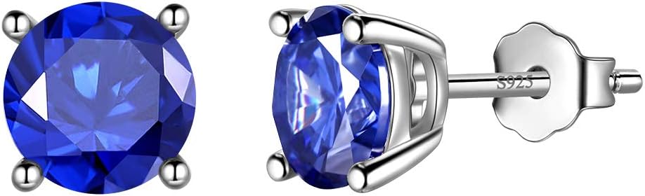 Aurora Tears 925 Sterling Silver 12 Birthstones Necklace/Earring/Ring/Bracelet Women Birthstone Pendant Crystal Fashion Birthday Jewelry Christmas Gift for Girls Women