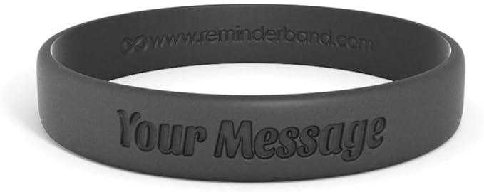 Reminderband Custom Silicone Bracelet – Motivational Wristbands, Bulk Personalized Bands for Events, Awareness, Fundraisers, Gifts – Custom Rubber Bracelets - 1/2" Classic