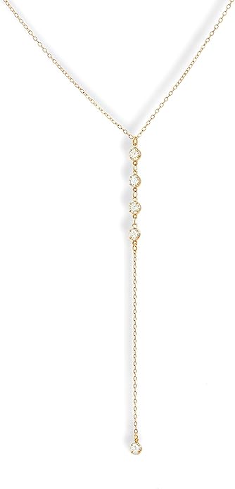 Irregular Y2k Long Y-shaped Necklace with Zircon Inlaid Sparkling Brick Tassel Pendant Double-Layer Chain High-end Fashion Accessory Women's