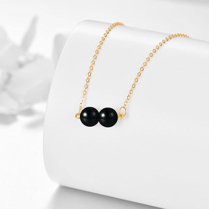 KECHO 14K Real Gold Freshwater Cultured Pearl Pendant Necklace 14K Solid Gold Jewelry Anniversary Birthday Gifts for Women