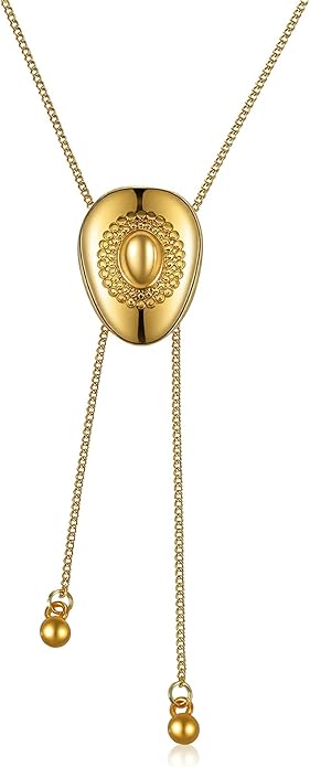 Yolev Western Necklaces For Women Cowgirl Necklace For Women Bolo Tie Lariat Hat Chain Y Necklaces Country Western Jewelry