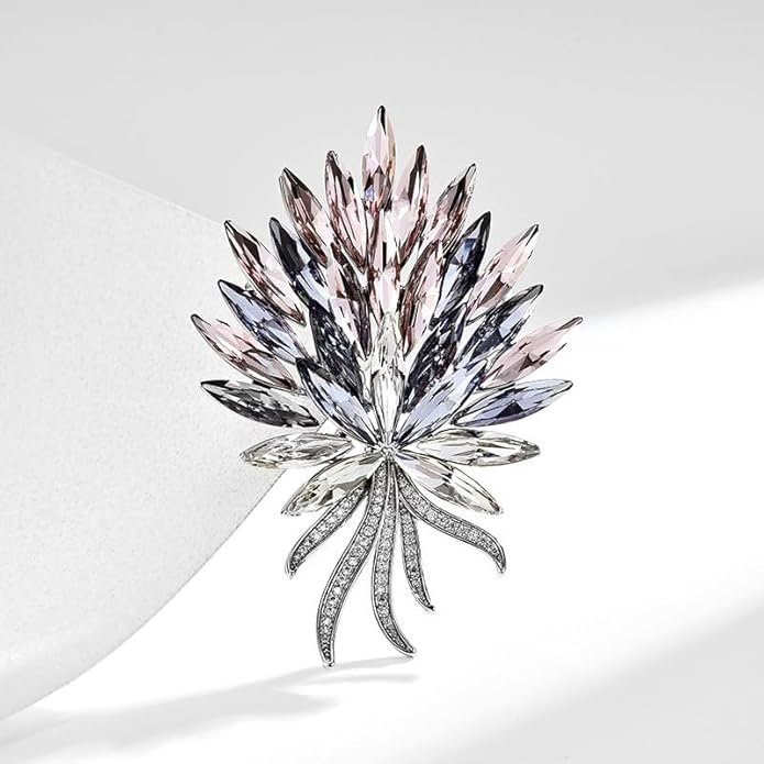 Rhinestone Brooch for Women Rhinestone Brooches Pins Crystal Lapel Pin Jewelry Christmas Valentine's Day Gift for Wife Girlfriend